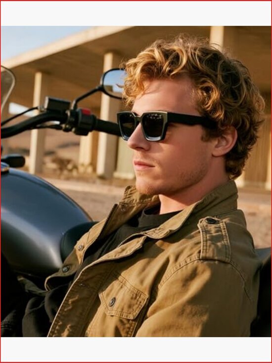 Square Thick Frame Sunglasses for Men Women, Designer Style Shades UV Protection main image 4